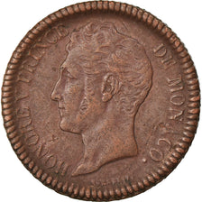 Coin, Monaco, Honore V, Decime, 1838, Monaco, EF(40-45), Copper, KM:97.1