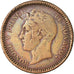 Monnaie, Monaco, Honore V, Decime, 1838, Monaco, Petite tête, TB, Cuivre