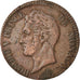 Coin, Monaco, Honore V, 5 Centimes, Cinq, 1837, Monaco, VF(30-35), Copper