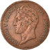 Moneta, Monaco, Honore V, 5 Centimes, Cinq, 1837, Monaco, MB+, Rame, KM:95.2a