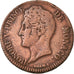 Moeda, Mónaco, Honore V, 5 Centimes, Cinq, 1837, Monaco, VF(20-25), Cobre