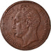 Monnaie, Monaco, Honore V, 5 Centimes, Cinq, 1837, Monaco, Grosse tête, TTB