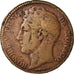 Monnaie, Monaco, Honore V, 5 Centimes, Cinq, 1837, Monaco, Grosse tête et