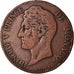 Moeda, Mónaco, Honore V, 5 Centimes, Cinq, 1838, Monaco, VF(30-35), Cobre