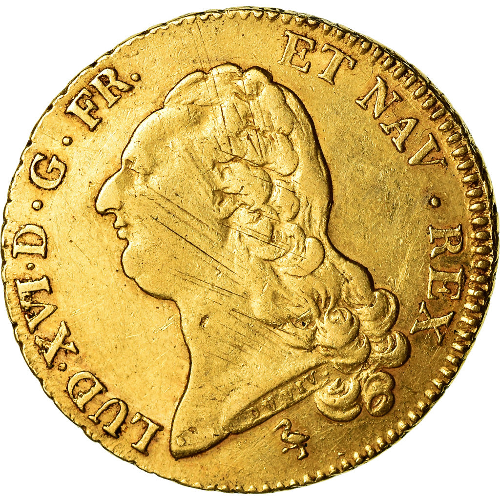 Moneda, Francia, Louis XVI, Double louis d'or à la tête nue, 2 Louis D'or