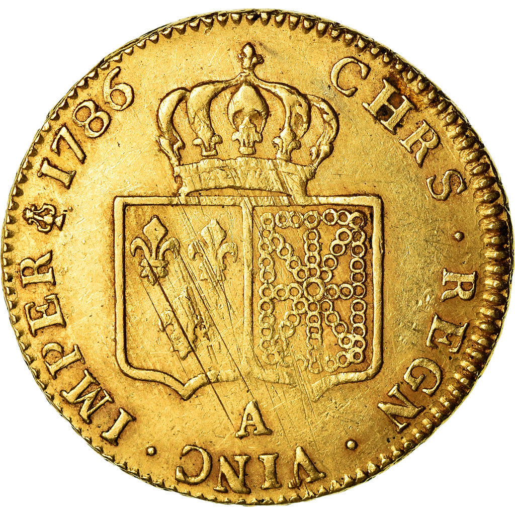 Moneda, Francia, Louis XVI, Double louis d'or à la tête nue, 2 Louis D'or