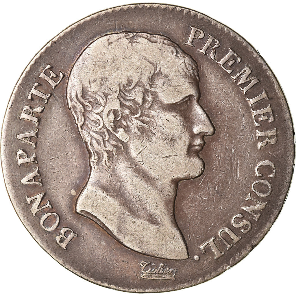 Moeda, França, Napoléon I, 5 Francs, An 12, Paris, VF(30-35), Prata, KM:659.1