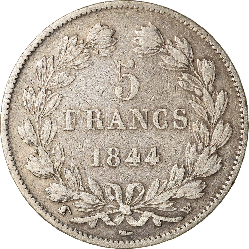 Coin, France, Louis-Philippe, 5 Francs, 1844, Lille, EF(40-45), Silver