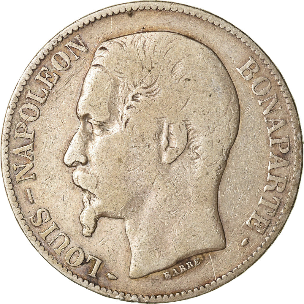 Coin, France, Napoléon III, 5 Francs, 1852, Paris, VF(20-25), Silver, KM:773.1