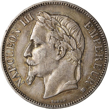 Coin, France, Napoléon III, 5 Francs, 1867, Strasbourg, EF(40-45), Silver
