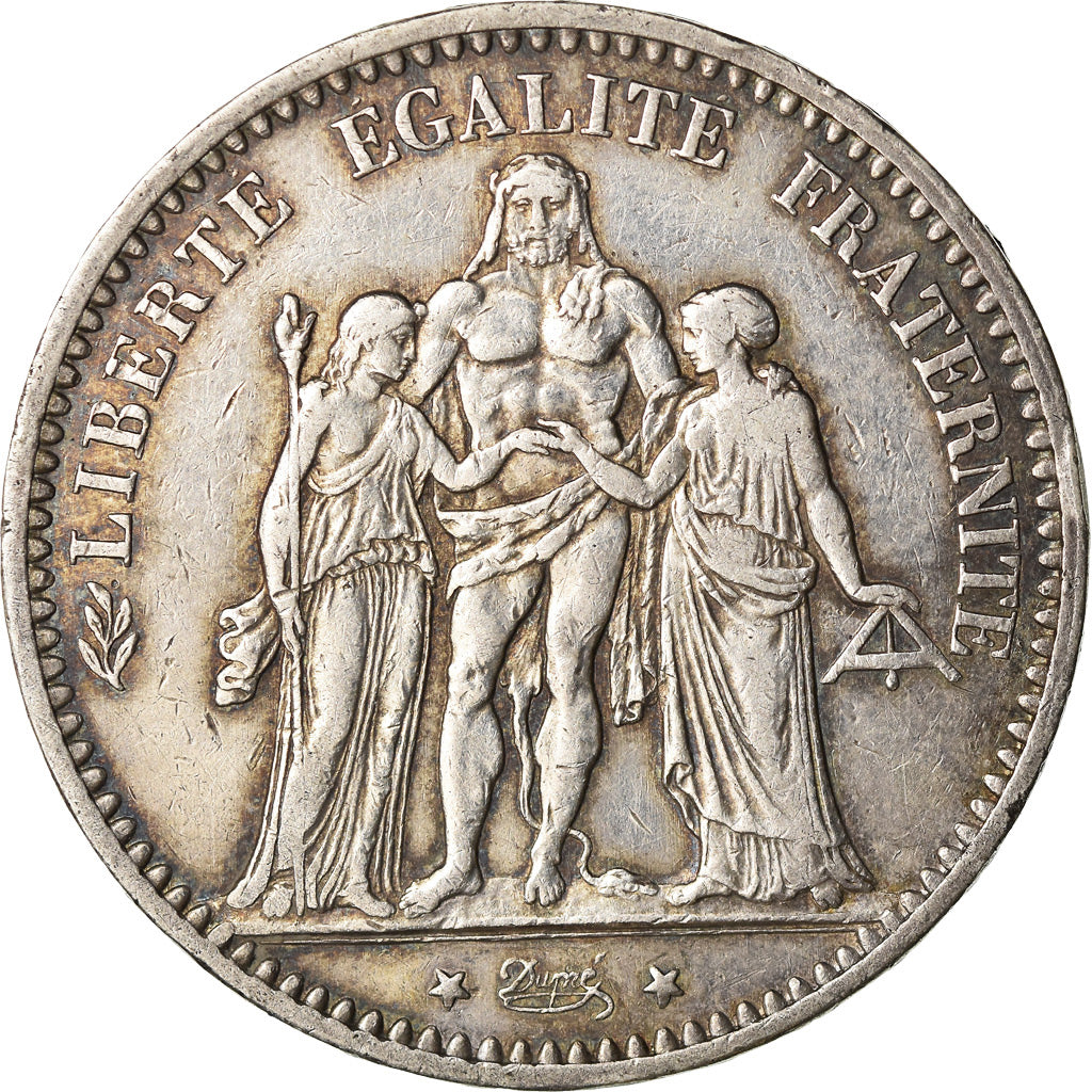 Coin, France, Hercule, 5 Francs, 1875, Paris, EF(40-45), Silver, KM:820.1