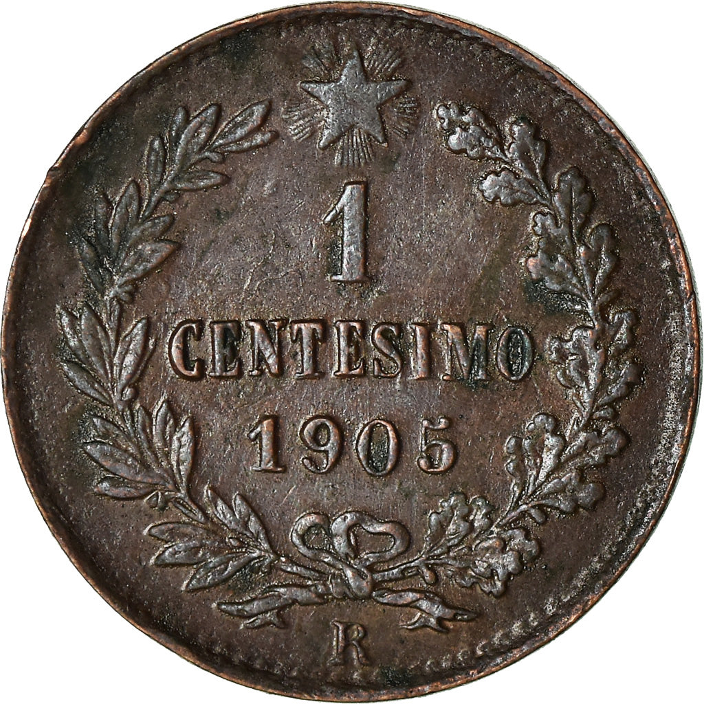 Coin, Italy, Vittorio Emanuele III, Centesimo, 1905, Rome, EF(40-45), Bronze