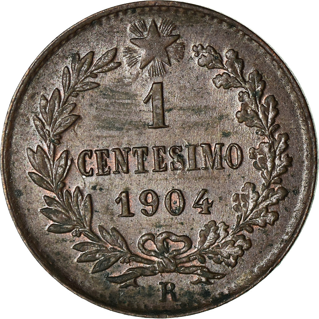 Coin, Italy, Vittorio Emanuele III, Centesimo, 1904, Rome, AU(50-53), Bronze