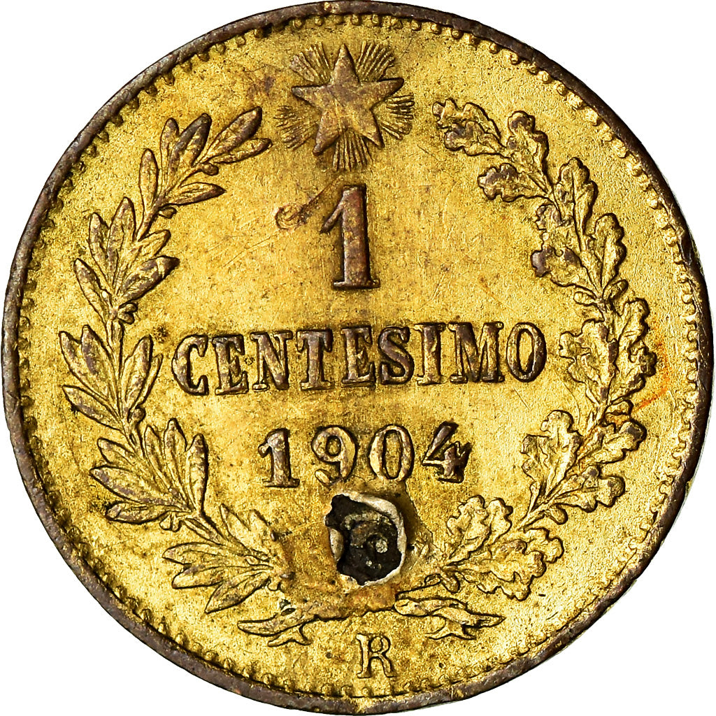 Coin, Italy, Vittorio Emanuele III, Centesimo, 1904, Rome, EF(40-45), Bronze