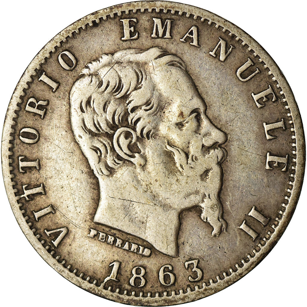 Münze, Italien, Vittorio Emanuele II, 20 Centesimi, 1863, Milan, S+, Silber