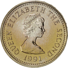 Jersey, Percy Douglas, Pound, 1991, Nickel-brass, KM:85
