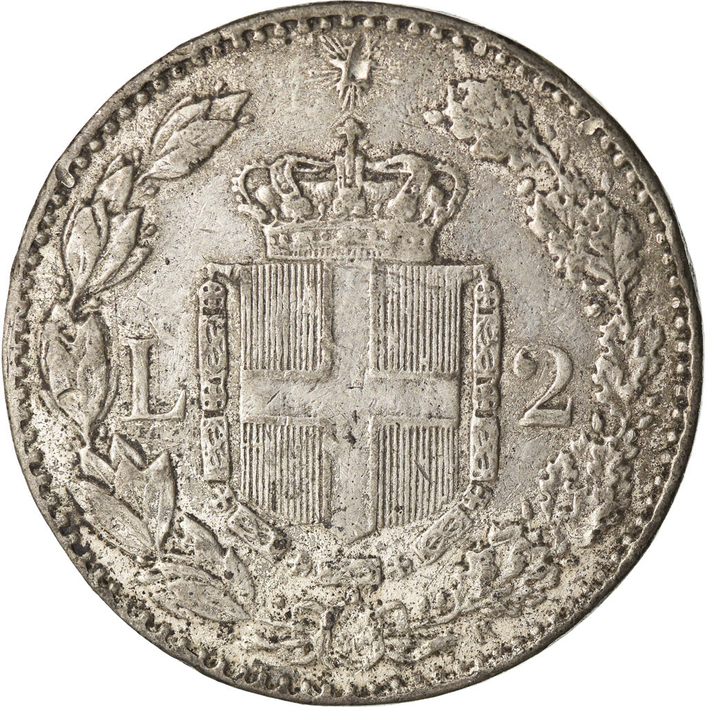 Moneta, Włochy, Umberto I, 2 Lire, 1887, Rome, Contemporary forgery, VF(30-35)