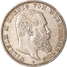 Monnaie, Etats allemands, WURTTEMBERG, Wilhelm II, 5 Mark, 1913, Freudenstadt