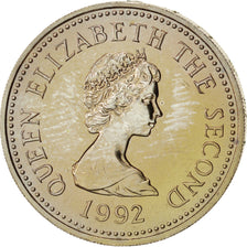 Jersey, Hebe, Pound, 1992, Nickel-brass, KM:86