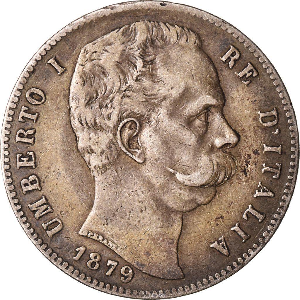 Münze, Italien, Umberto I, 5 Lire, 1879, Rome, SS, Silber, KM:20