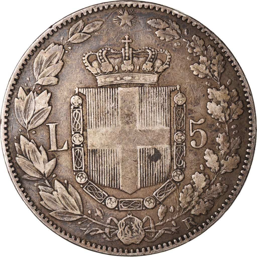 Münze, Italien, Umberto I, 5 Lire, 1879, Rome, SS, Silber, KM:20