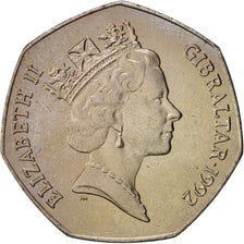 Gibraltar, Santa Claus, 50 Pence, 1992, Copper-nickel, KM:108