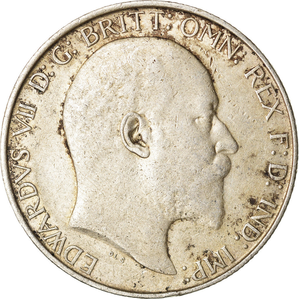 Coin, Great Britain, Edward VII, Florin, Two Shillings, 1910, EF(40-45), Silver