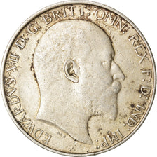 Coin, Great Britain, Edward VII, Florin, Two Shillings, 1910, EF(40-45), Silver