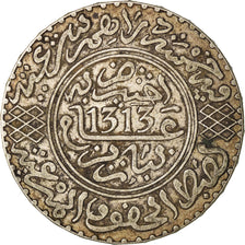 Coin, Morocco, Moulay al-Hasan I, 5 Dirhams, 1895/AH1313, Paris, EF(40-45)