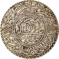 Coin, Morocco, Moulay al-Hasan I, 10 Dirhams, 1881, Paris, EF(40-45), Silver