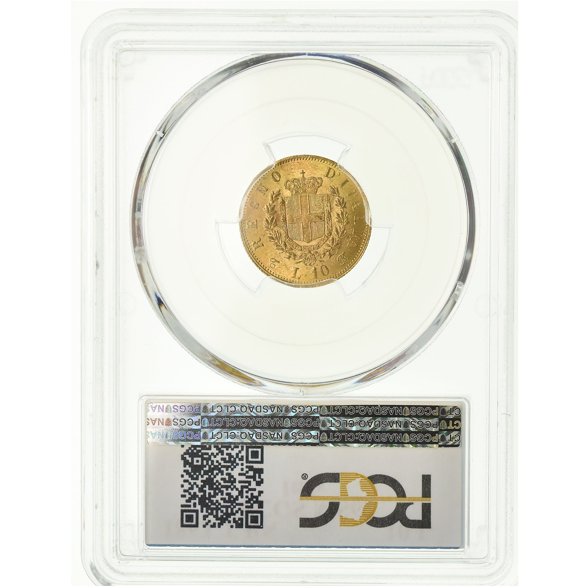 Monnaie, Italie, Vittorio Emanuele II, 10 Lire, 1863, Torino, PCGS, MS62, Or
