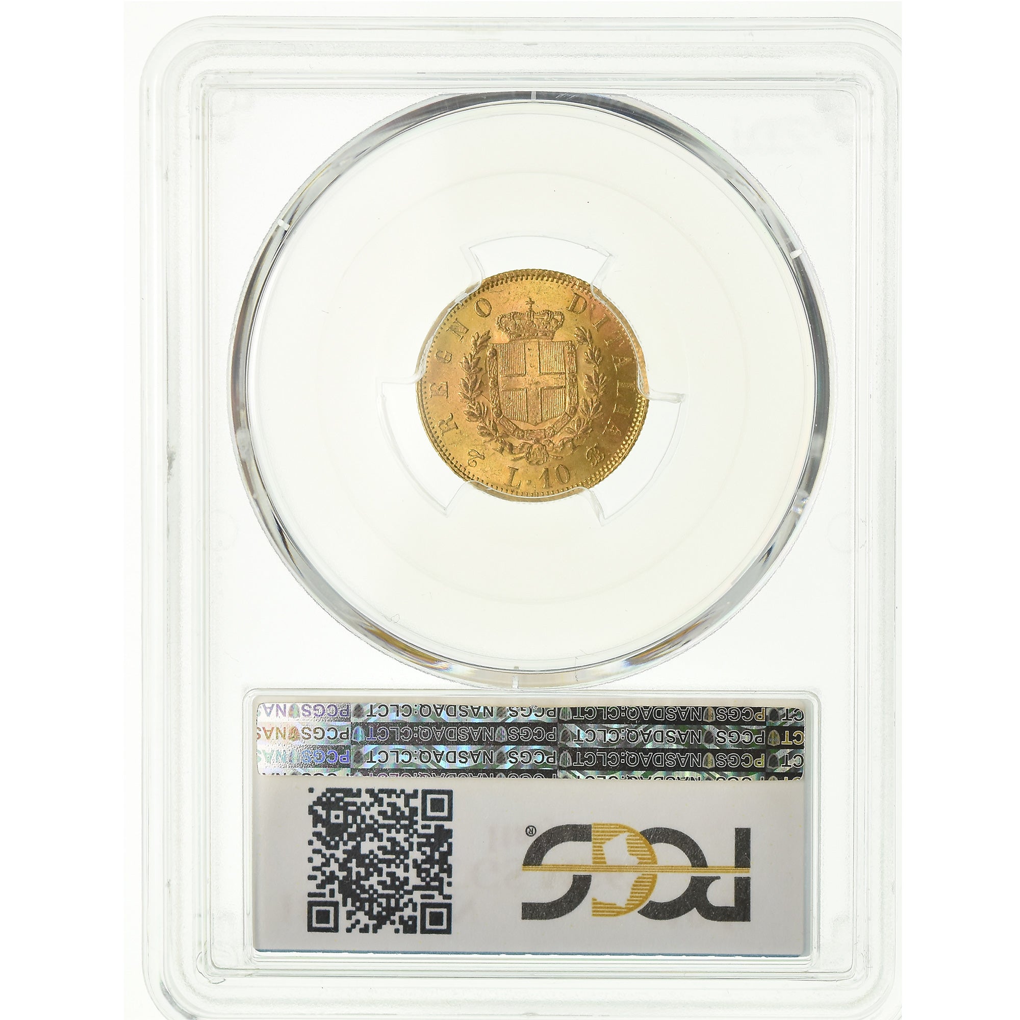 Monnaie, Italie, Vittorio Emanuele II, 10 Lire, 1863, Torino, PCGS, MS62, Or