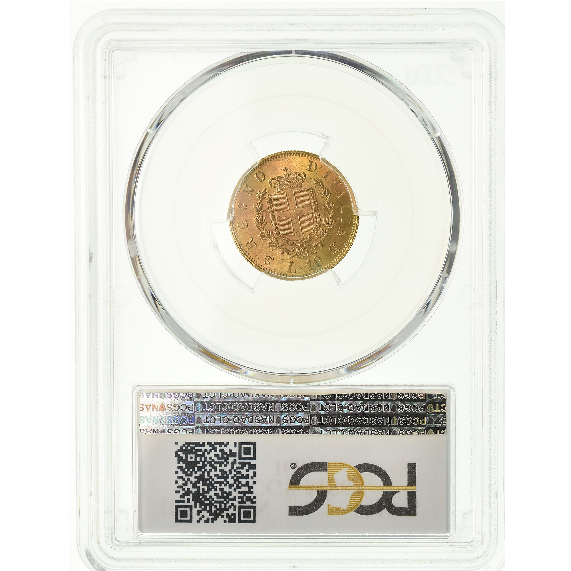 Münze, Italien, Vittorio Emanuele II, 10 Lire, 1863, Torino, PCGS, MS63, Gold