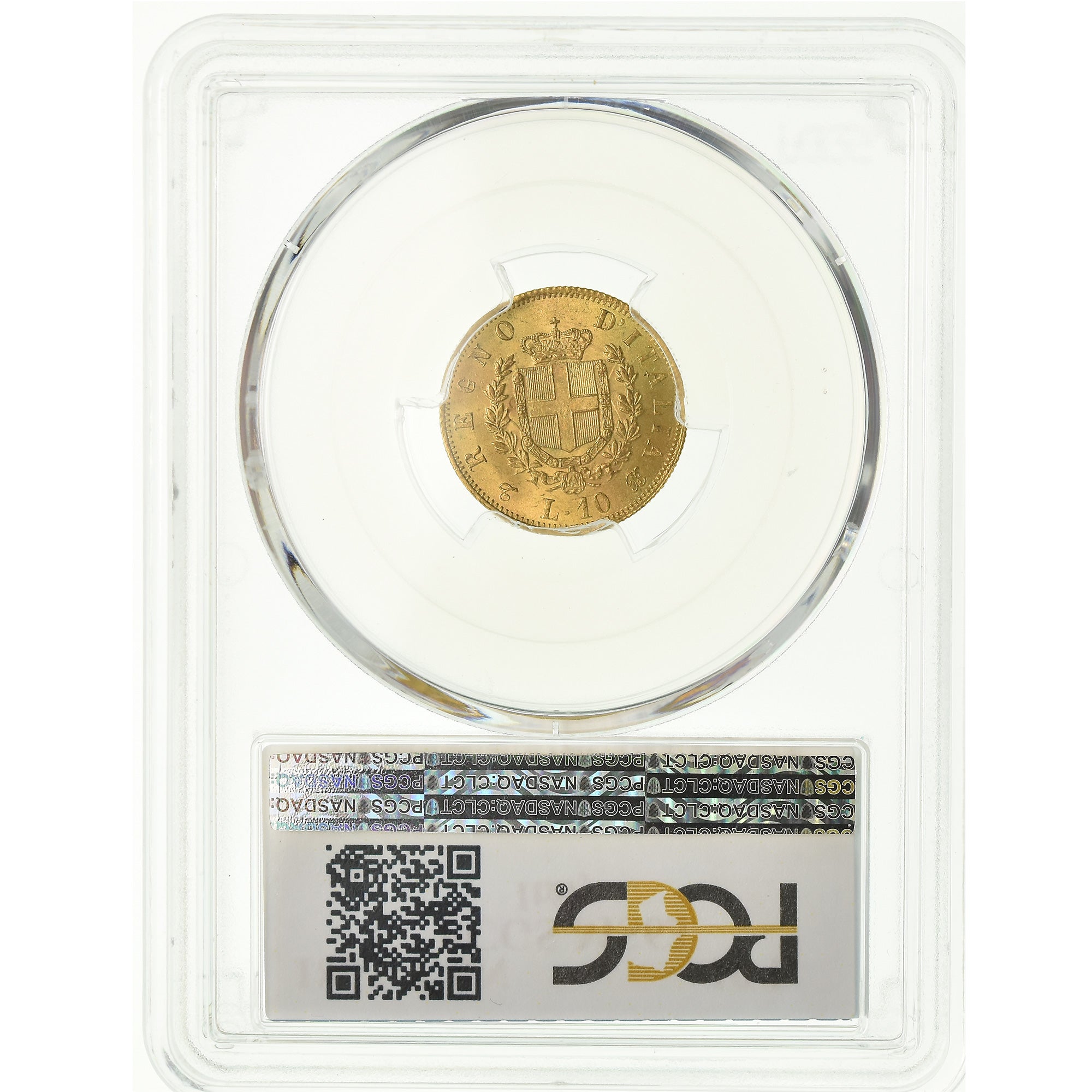 Monnaie, Italie, Vittorio Emanuele II, 10 Lire, 1863, Torino, PCGS, MS63, Or