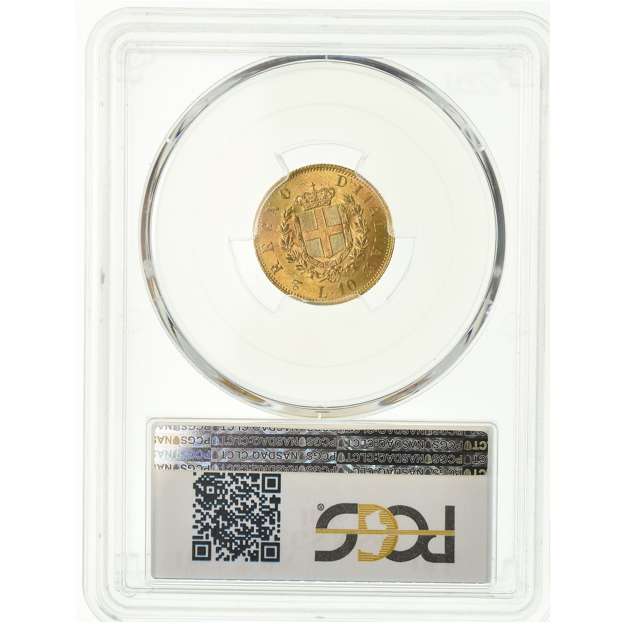 Monnaie, Italie, Vittorio Emanuele II, 10 Lire, 1863, Torino, PCGS, MS63, Or