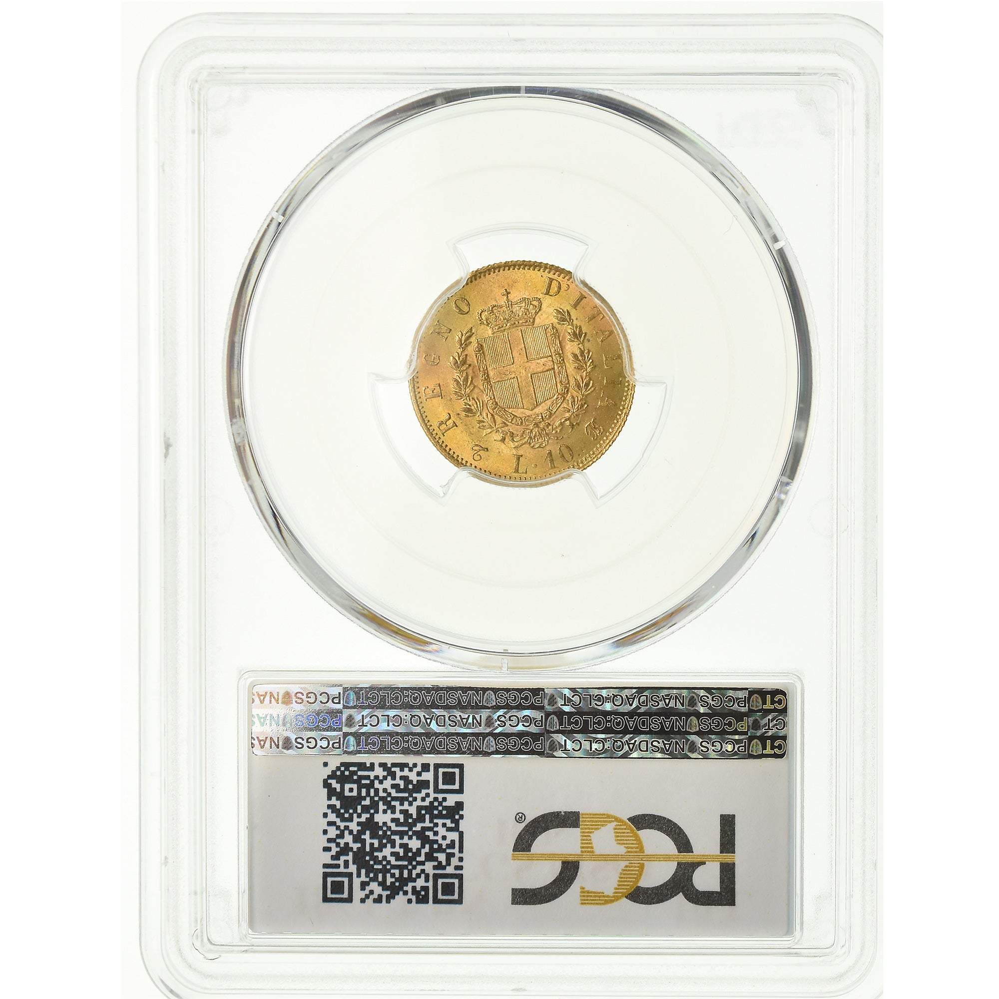 Monnaie, Italie, Vittorio Emanuele II, 10 Lire, 1863, Torino, PCGS, MS63, Or