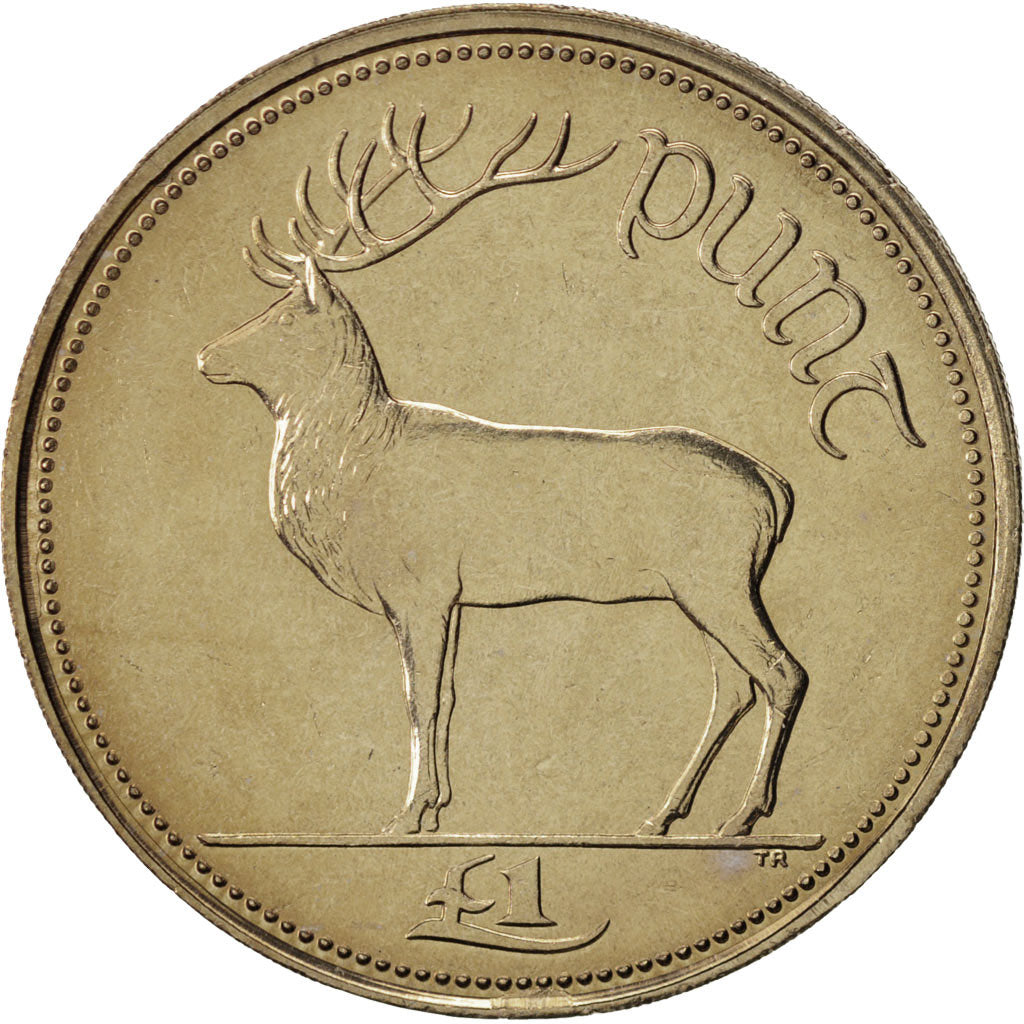 IRELAND REPUBLIC, Punt, Pound, 1990, Copper-nickel, KM:27