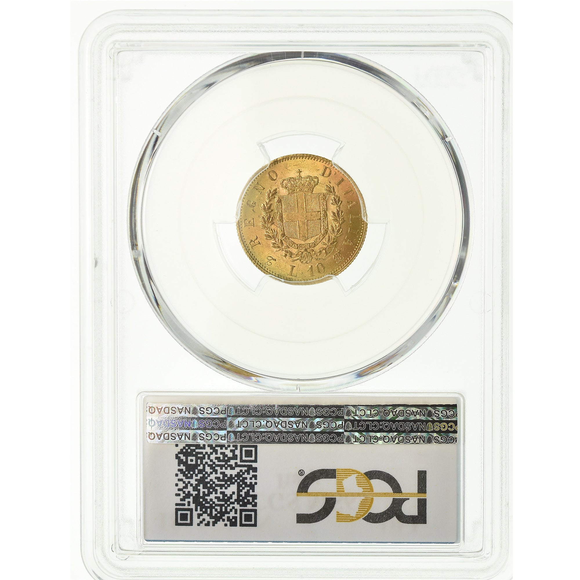 Münze, Italien, Vittorio Emanuele II, 10 Lire, 1863, Torino, PCGS, MS63, Gold