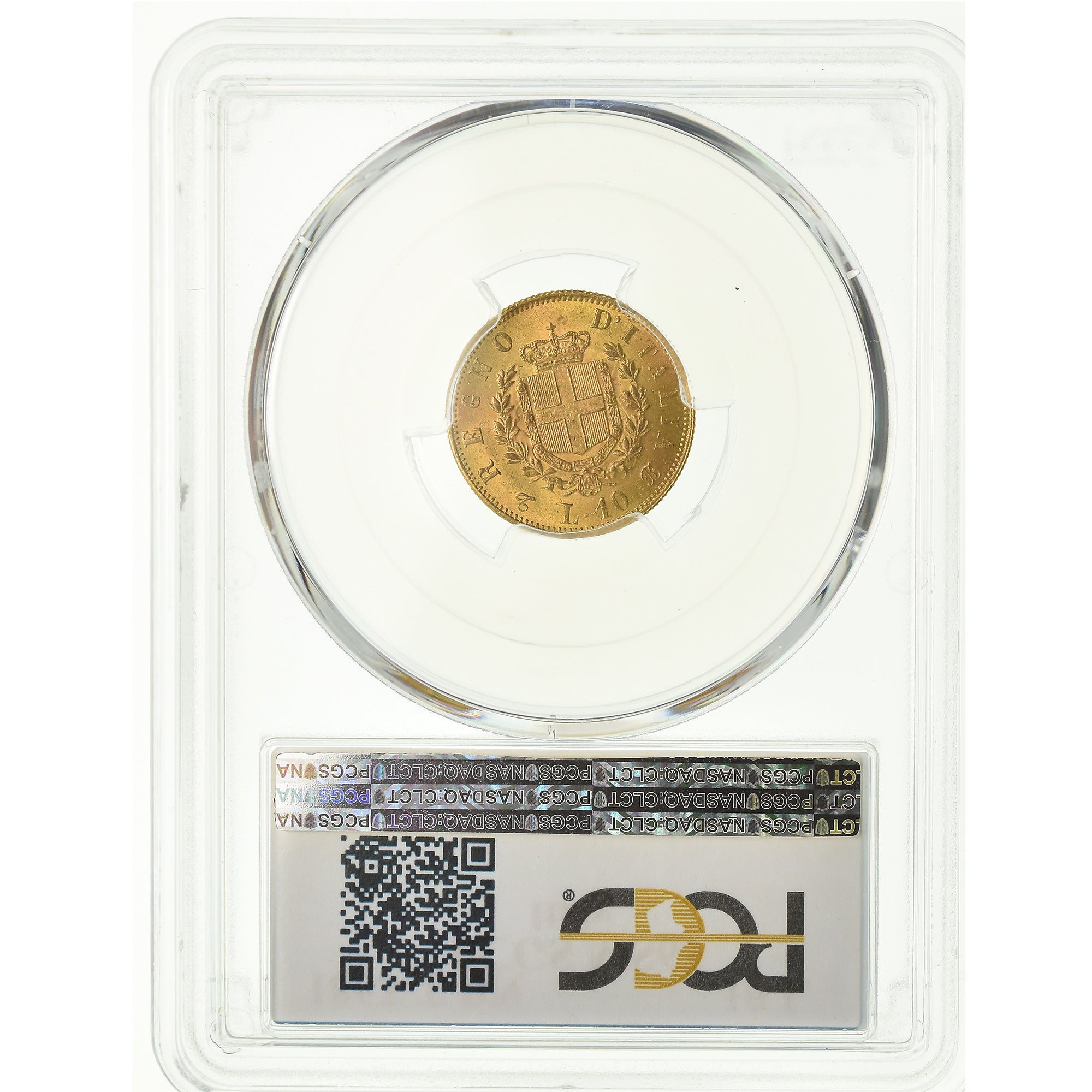 Münze, Italien, Vittorio Emanuele II, 10 Lire, 1863, Torino, PCGS, MS63, Gold