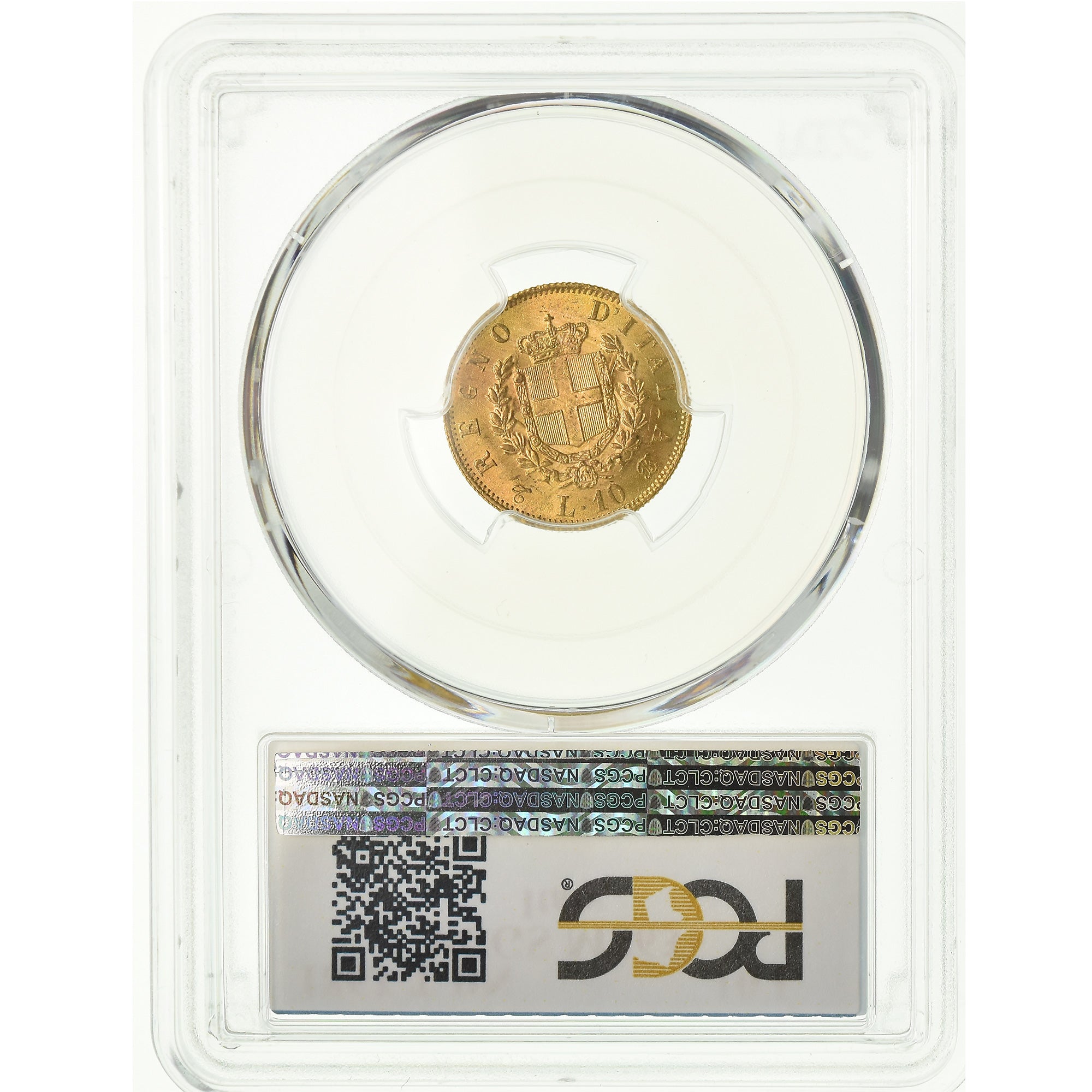 Coin, Italy, Vittorio Emanuele II, 10 Lire, 1863, Torino, PCGS, MS63+, Gold