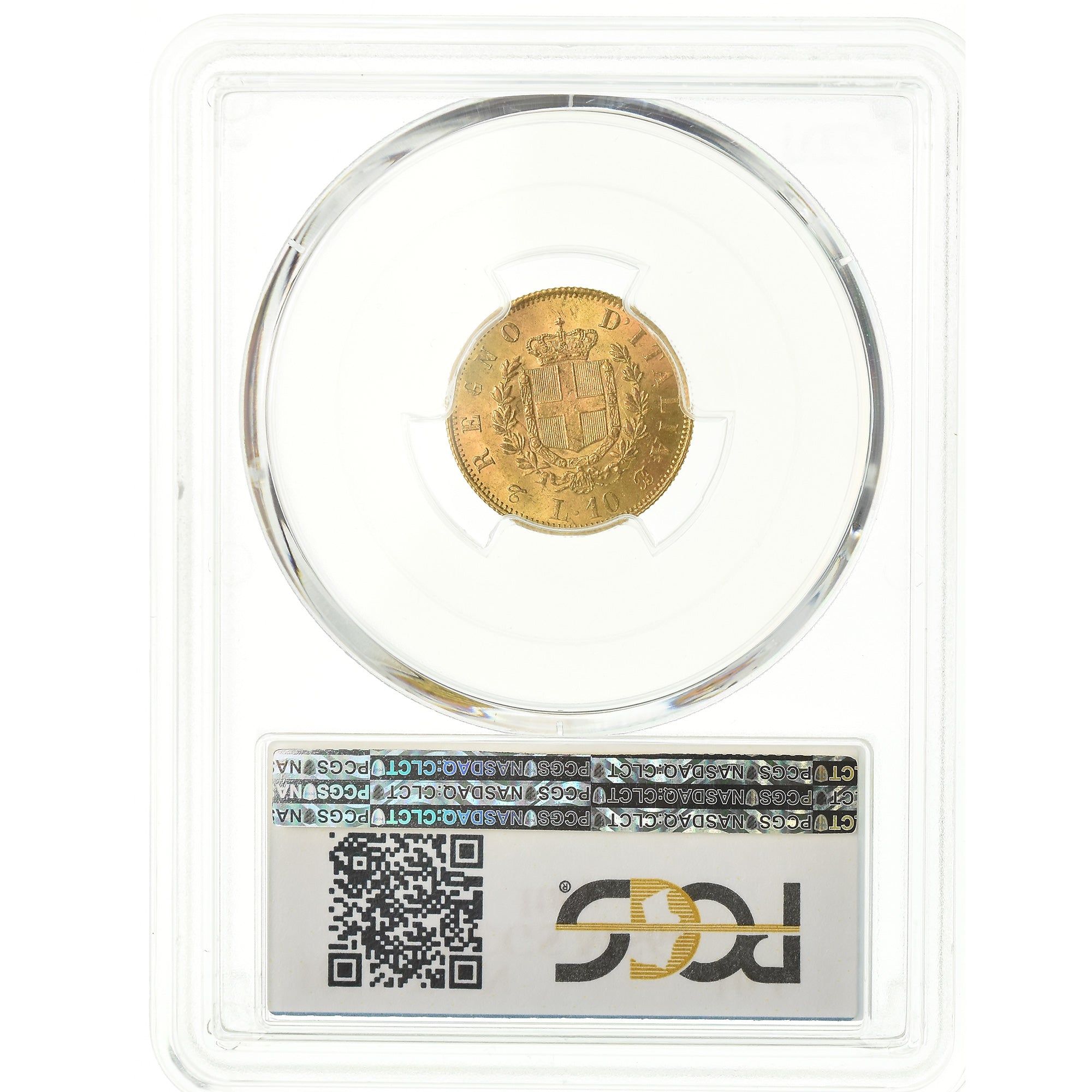 Münze, Italien, Vittorio Emanuele II, 10 Lire, 1863, Torino, PCGS, MS64, Gold