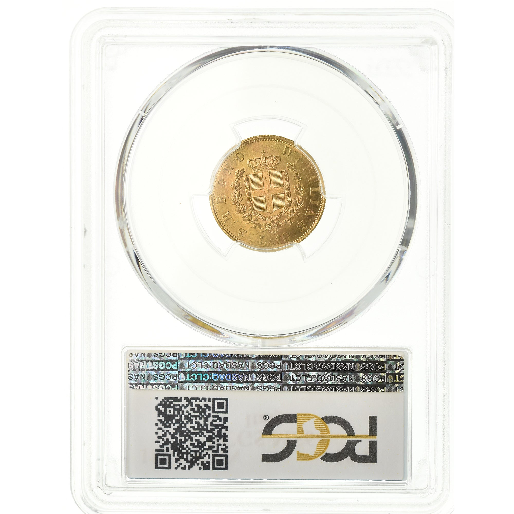Coin, Italy, Vittorio Emanuele II, 10 Lire, 1863, Torino, PCGS, MS64, Gold