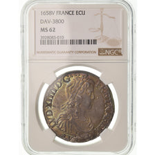 Coin, France, Louis XIV, Écu de Navarre, 1658, Saint-Palais, PCGS MS62