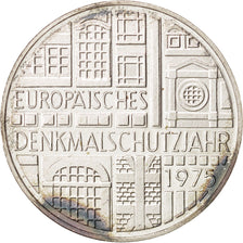 GERMANY - FEDERAL REPUBLIC, 5 Mark, 1975, Stuttgart, Silver, KM:142.1