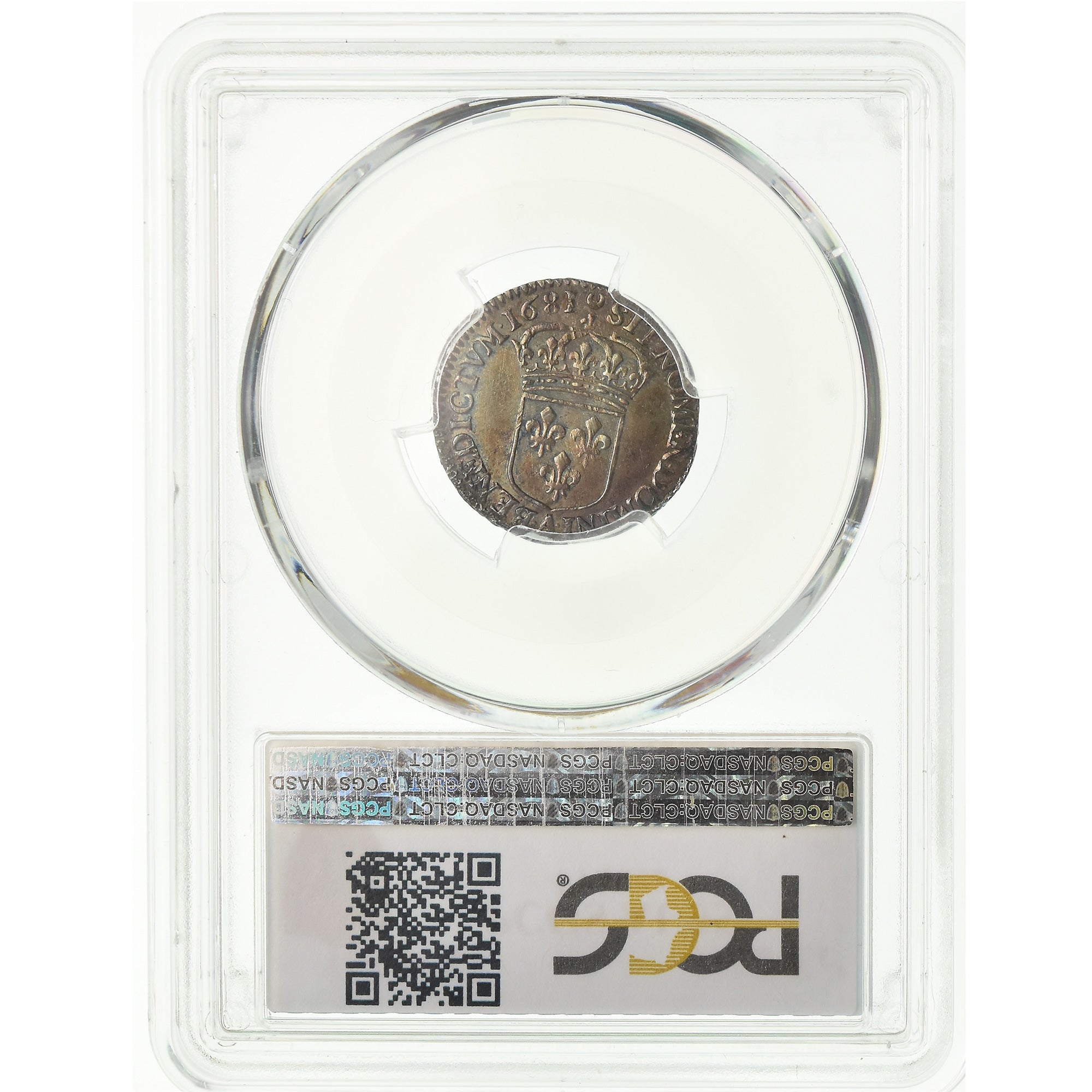 Monnaie, France, Louis XIV, 1/12 Écu au jabot, 1681, Paris, PCGS AU55
