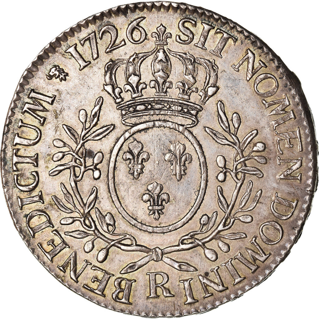 Coin, France, Louis XV, Écu aux branches d'olivier, 1726, Orléans