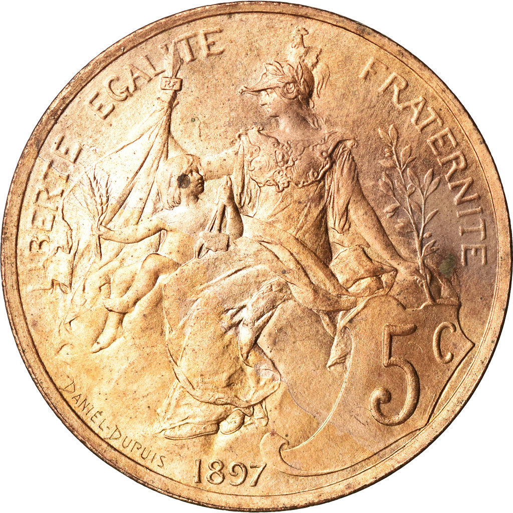 Coin, France, Dupuis, 5 Centimes, 1897, Pré-série, MS(63), Bronze