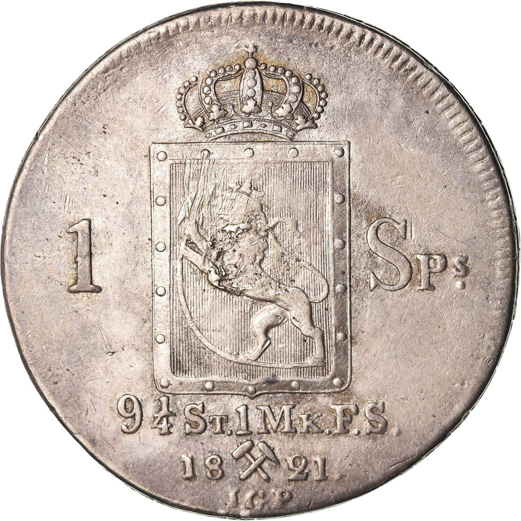 Monnaie, Norvège, Carl XIV, Specie Daler, 1821, TTB+, Argent, KM:290