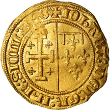 Moneta, Francja, Comté de Provence, Jeanne de Naples, Florin D'or, AU(55-58)