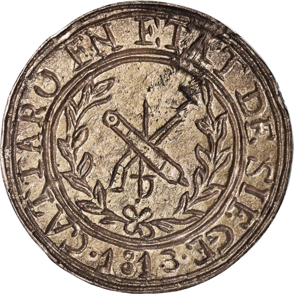 Monnaie, Montenegro, CATTARO, 5 Francs, 1813, Siège, SUP, Cast Silver, KM:2